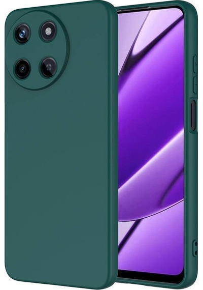 Kilifone - Realme Uyumlu 11 4g - Kılıf İçi Kadife Koruyucu Mara Lansman Kapak - Koyu Yeşil
