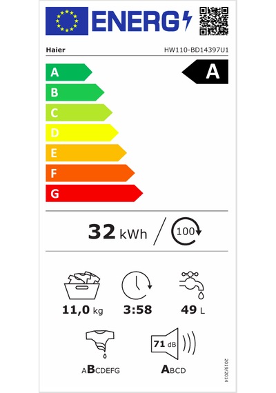Haier X11 HW110-BD14397U1S 11 Kg Wi-fi - Bağlantılı 1400 Devir Çamaşır Makinesi