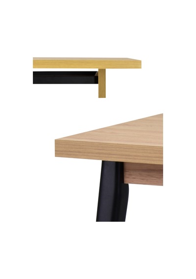 Vilinze Avanos Mdf Katlanır Ahşap Mutfak Masası - 70x80 Cm Naturel Siyah