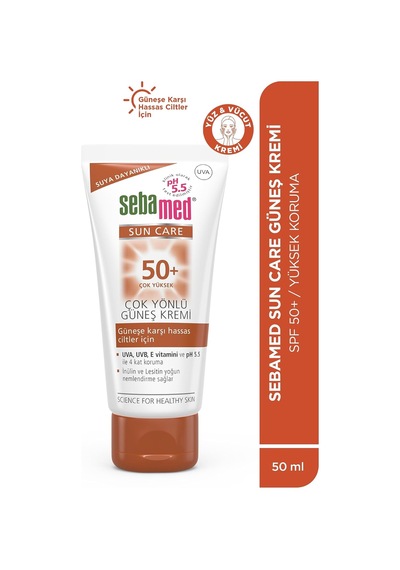 Ayrex Sun Care Spf 50+ Uva/uvb Filtresi Ve E Vitamini Üçlü Yüksek Koruma Çok Yönlü Güneş Kremi 50 Ml