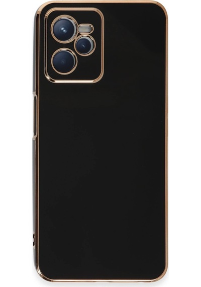 Gld-spt- Newface Realme C35 Kılıf Volet Silikon - Siyah