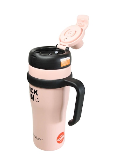 Shotay St-8919 Çift Kullanım Pipetli/rahat İçim Pembe 1000ml Çelik Termos Diğer