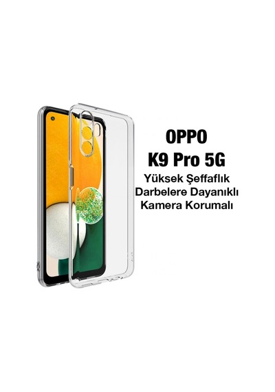 Ally Oppo K9 Pro 5g Kılıf Kamera Korumalı Ultra İnce Şeffaf Silikon Kılıf- 5775 Mh-hs8588-7345
