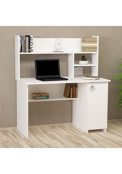 Kalenderdekor1 Kalender Dekor Lucas 120 Cm Çalışma Masası Lc01 Beyaz