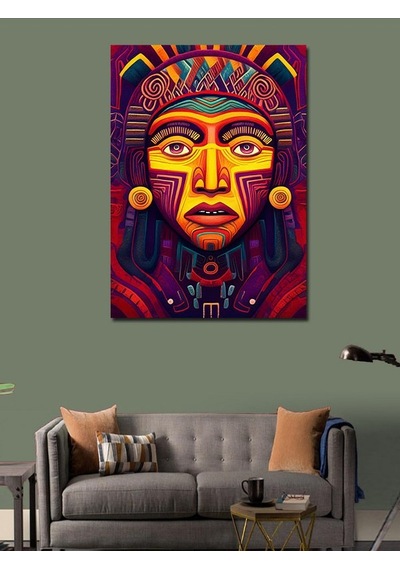 Kanvas Tablo Renkli Yüz Ve Sanat 70cmx100cm