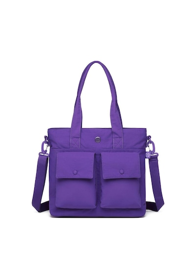 Smart Bags Mikro Poly Kumaş Büyük Boy Kadın Omuz Çantası 3345 Mor