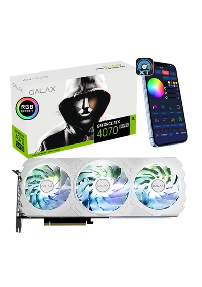 Galax GeForce RTX 4070 Super EX Gamer White 1-Click OC 47SOM7MD7KWE 12 GB GDDR6X 192 Bit Ekran Kartı