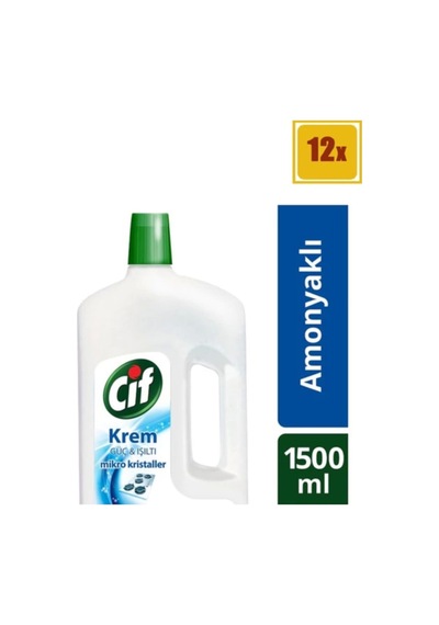 Krem Temizleyici Amonyaklı 1500 Ml 12'li Set