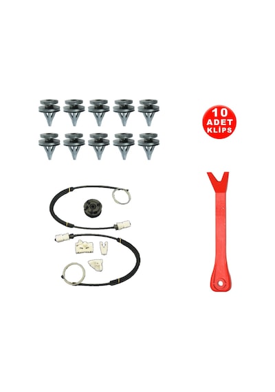 Renault Scenic 1 1996-2003 7700838592 Sol Ön Cam Kriko Tamir Set 64384076