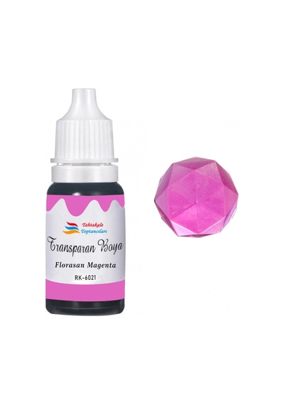 Tahtakale Toptancı Epoksi Reçine Transparan Boya Pigment Şeffaf Epoksi Boyası 20 Ml Floresan Magenta - 6021