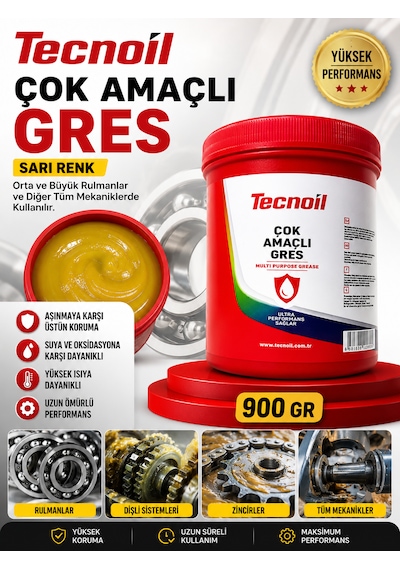 Tecnoil Çok Amaçlı Gres  Sarı Renk 900 G