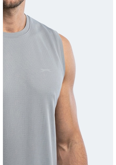 Slazenger Hazzar I Erkek Kolsuz Gümüş Tişört