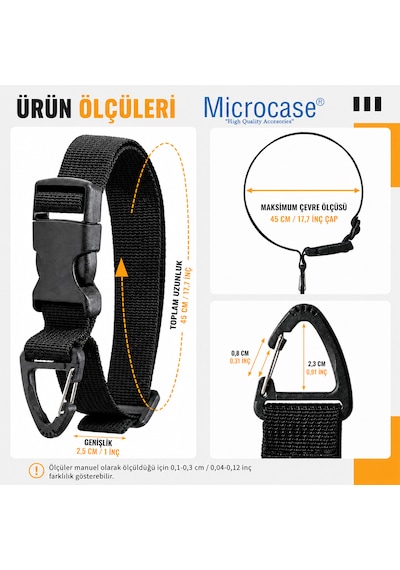 Microcase Ayarlanabilir Çok Amaçlı Kablo Hortum Vb Askılık Al5604 Siyah
