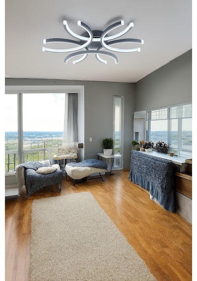 Levora Antrasit Renk Modern Tasarım - Oturma Odası - Salon - Mutfak - Yatak Odası Beyaz Led Avize Antrasit Levora Antrasit Renk Modern Tasarım - Oturma Odası - Salon - Mutfak - Yatak Odası Beyaz Led Avize Antrasit