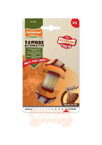 Nylabone Biftek Aromalı Köpek Çiğneme Kemiği XS