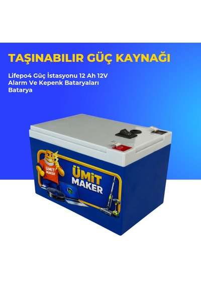 Lifepo4 Güç İstasyonu 12 Ah 12v Alarm Ve Kepenk Bataryaları Batarya
