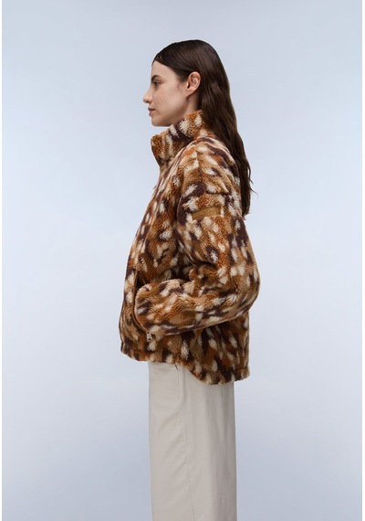 Napapijri T-shima W Kadın Polar-33983 Kahverengi