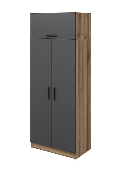 Minar Kale 2 Kapaklı Dolap Ve Yüklük Dore Antrasit 235cm