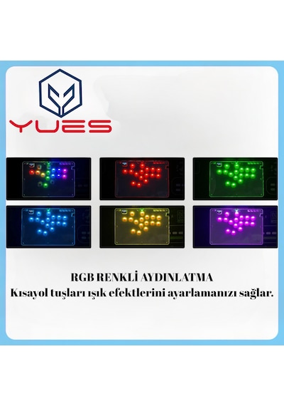 Yues Rgb Arcade Stick Fighting Stick Ps4/ps3/pc/steam/android/Apple Uyumlu iOS