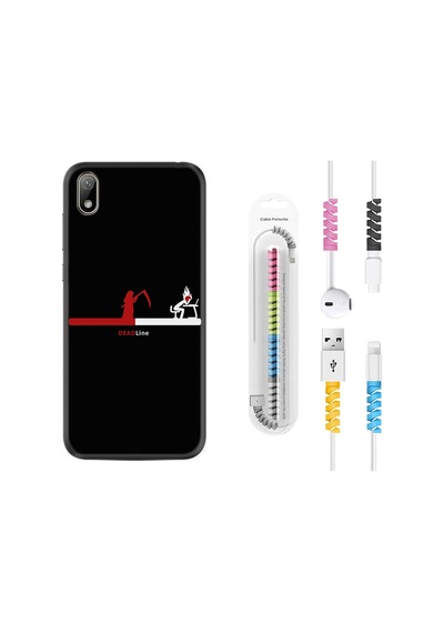 Huawei Y5 2019 Kilif Kablo Koruyuculu Dead Line 1662 544122278