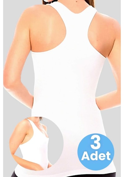 Uniquetrenders Kadın Sporcu Atlet Fitness Atlet Pilates Atlet Yoga Atlet 3'lü Set Beyaz