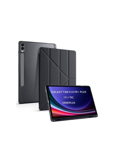 S10 Fe+ 13.1inç İle Uyumlu Kılıf Kalem Bölmeli Trifolding Case X620 X626 Siyah Sku: Zeusb0fmkkmbr7 Arka Kapak