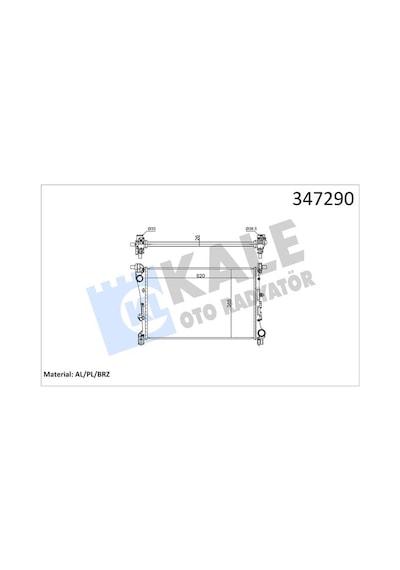 Kale 347290 Radyatör Fıat Egea 1.3-1.6 Multijet-1.4 Al-pl-brz 52052630 Adet