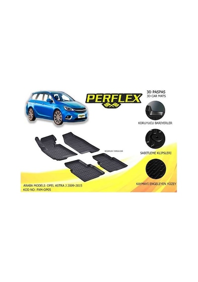 Perflex Paspas 3d Havuzlu X-mat Astra J 2009-2015 AOD-PERFLEX PXM-OP05