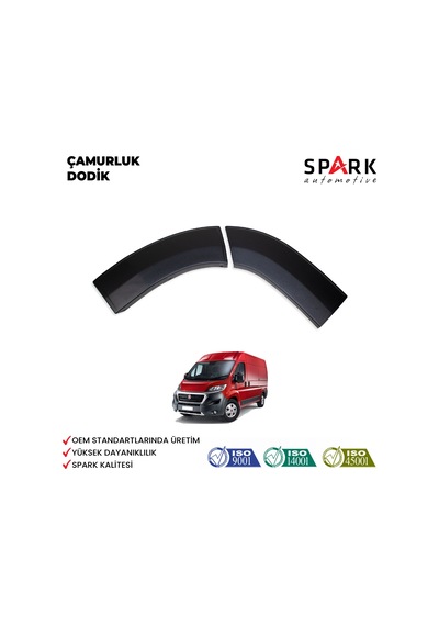 Fiat Ducato 2014- Yılı Ve Sonrası Uyumlu Çamurluk Dodik 12 Parça Siyah