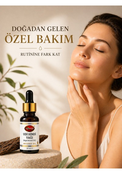 Udi Hindi Yağı 20 Ml Maserasyon Bitkisel Bakım Yağı Cilt Ve Saç İçin Doğal Özel Formül