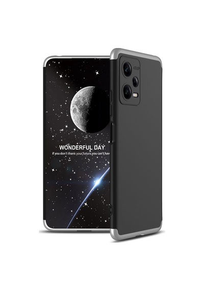 Xiaomi Redmi Note 12 5g Kılıf Zore Ays Kapak Siyah-Gri