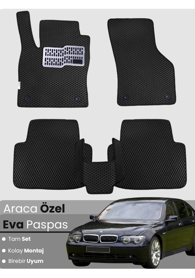 Bmw 7 Serisi E66 Long 2003-2009 Uyumlu Eva Paspas Tam Set Araca Özel,su Geçirmez 187
