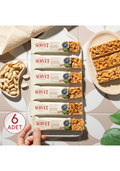 Şekeri Meyveden Yer Fıstığı Krokan Bar 20g 6'lı Paket