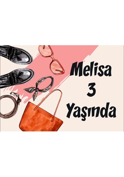 Alışveriş Temalı Doğum Günü Afişi 100x150 Cm