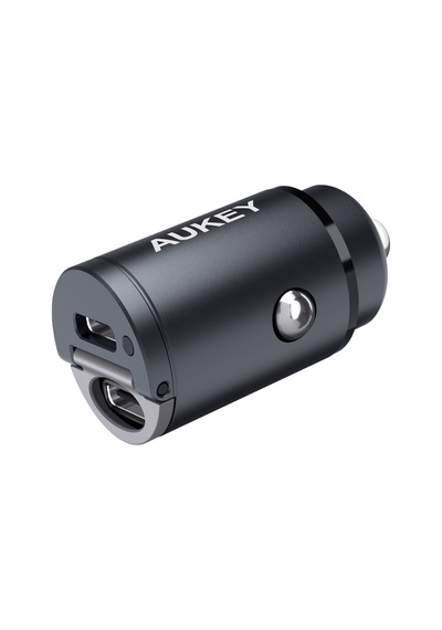 Aukey Cc-a4-bk 30w 2 Port Type-c Pd Destekli Araç Şarj Cihazı - Siyah
