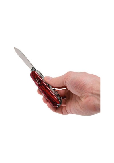 Victorinox Kamp Çakı 1.3713.T Huntsman 15 Fonk Şeffaf Kırmızı İsviçre Kırmızı