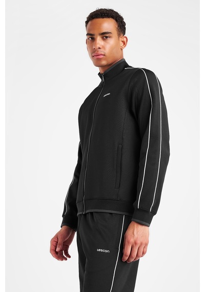 Lescon Erkek Fermuarlı Sweatshirt 25n-1150 Siyah