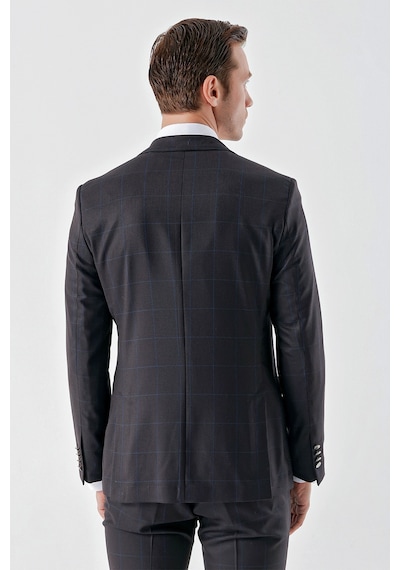 Morven Erkek Mürdüm Poliviskon Trend Ekoseli Slim Fit Mono Yaka Takım Elbise Mürdüm Morven Erkek Mürdüm Poliviskon Trend Ekoseli Slim Fit Mono Yaka Takım Elbise Mürdüm