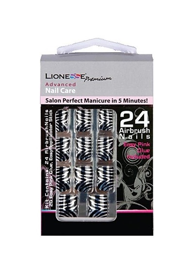 Tarko Lionesse Nail Care Salon Perfect Takma Tırnak M-65 Zebra 24 Adet
