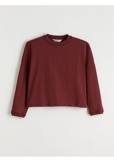 Lcw Young Bordo Bisiklet Yaka Kadın Pijama Takımı