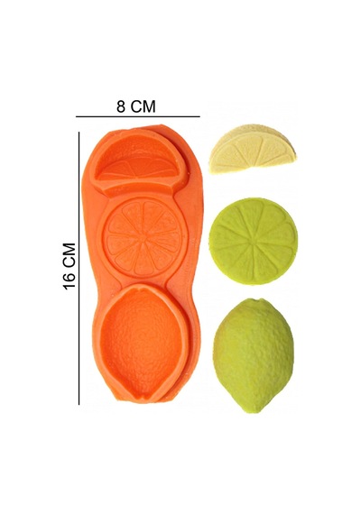 Limon Dilimli Silikon Şeker Hamuru, Sabun, Mum Kalıp