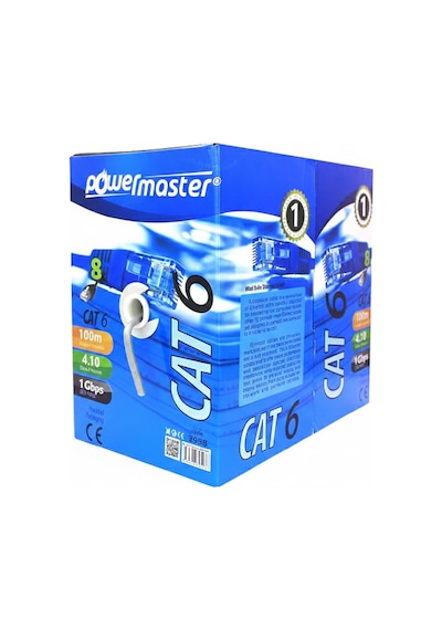Cat6 23 Awg 100 Metre Ethernet Network Kablosu, Powermaster Standart