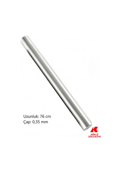 Paslanmaz Alüminyum Düz Metal Oklava 76 Cm