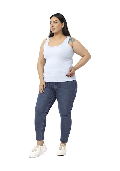 Disentis Büyük Beden Askılı Fitilli Kaşkorse Bebe Mavi Body-bebe Mavi Bebek Mavisi
