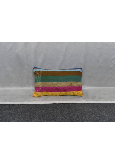 Zehra Abla Halı Yeni El Dokuma Dekoratif Lumbar Kilim Kırlent Yastık Kılıfı 6137