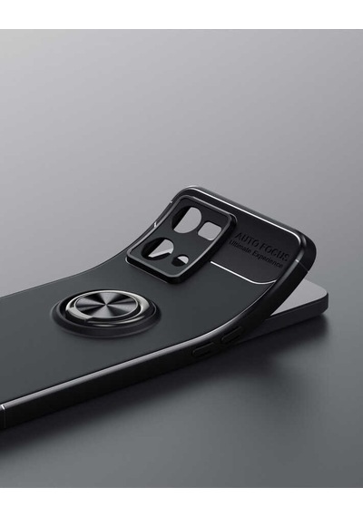 Oppo Reno 7 4G Kılıf Zore Ravel Yüzüklü Silikon Kılıf