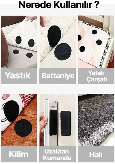 Halı Kilim Koltuk Örtüsü Sabitleyici Kaydırmaz Cırt Yıkanabilir Kendinden Yapışkanlı Ped 10 Adet