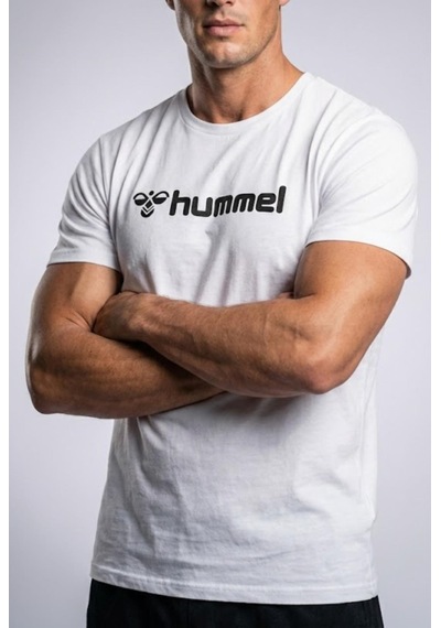 Hummel Meselan 912448-9001 Beyaz Erkek T-shirt Beyaz