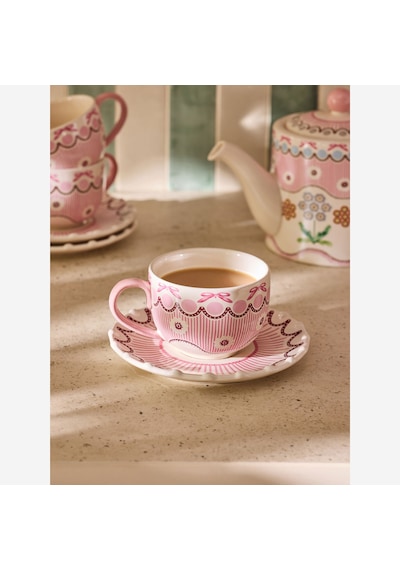 Pembe Stoneware Çay Fincanı 200 Ml