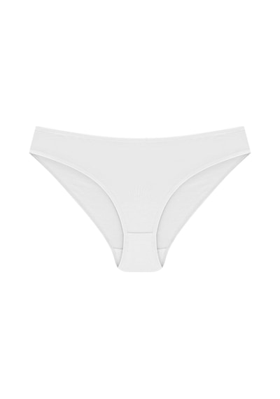 Casual Lingerie Pamuklu Bikini Model  3'Lü Paket Beyaz Kadın Külot Beyaz